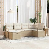  Sjedeća garnitura za vrt 6 kom. Bež poliratan 232 x 122 x 85 cm | Shoptok.si