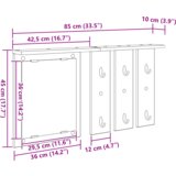  Vješalica za kapute na zidu Crni hrast 85 x 10 x 45 cm | shoptok.hr