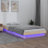  LED okvir za krevet 100 x 200 cm od masivnog drva | shoptok.hr