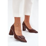 Boto Heels With Decoration Brown Celira | shoptok.hr