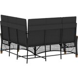  Vrtni set sofe za opuštanje Crna 164 x 164 x 112 cm poliratan | shoptok.hr