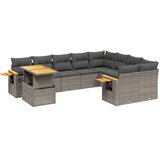  10-dijelni set vrtnih sofa od poliratana s jastucima sivi | shoptok.hr