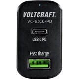 Voltcraft CAS-63 VC-63CC-PD USB punjač Osobno vozilo Izlazna struja maks. 3 A 2 x USB, Ženski konektor USB-C™ USB Power De Cijene