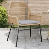  The Living Store Vrtni stoli 2 kosa z blazinami rjav poli ratan - Vrtni Stol, (21479598) | Shoptok.si