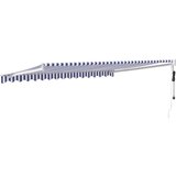 Automatska tenda na uvlačenje plavo-bijela 4 5 x 3 m | shoptok.hr