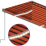  Automatska tenda roleta i senzor LED 3 x 2 5 m narančasto-smeđa | shoptok.hr