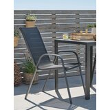  Proizvod sa nedostatkom - OUTLET - Baštenska stolica leknes čelik/tekstil crna ( 3786940 ) Cene