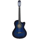  Klasična gitara Western s ujednačivačem i 6 žica plava | shoptok.hr