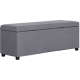  Klupa s pretincem za pohranu 116 cm svjetlosiva poliesterska | Eponuda.com