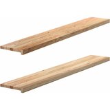  Prozorske klupice 2 kom 160x25x2 cm netretirane masivne hrast | shoptok.hr