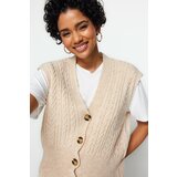 Trendyol Sweater Vest - Beige - Regular fit Cene