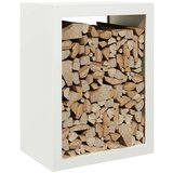  Stalak za drva za ogrjev bijeli 60x40x80 cm čelični | shoptok.hr