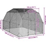  Chicken Run 2,5x4x2,25 m pocinčani čelik | shoptok.hr