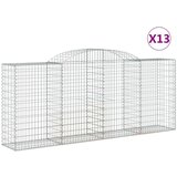  Obokane gabion košare 13 kosa 300x50x120/140cm pocinkano železo, (21000514) | Shoptok.si