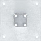  Post Bases Square 12 kosov Silver 51x51 mm Pocinkano jeklo, (21827458) | Shoptok.si