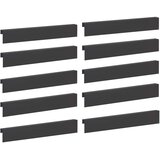 Profil za rubove vrta 10 kom. 100 x 6 x 15 cm Čelik Crna - Crna 100 x 6 x 15 cm 10 | shoptok.hr