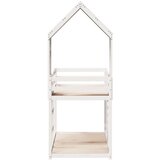  Krevet na kat s krovom bijeli 90 x 190 cm od masivne borovine | shoptok.hr