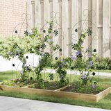  Vrtna Ograda Rešetkasti 3 pcs Zelena 112 x 40 cm Čelik | shoptok.hr