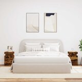  Noćni ormarići s LED svjetlima 2 kom dimljeni hrast 35x39x55 cm | shoptok.hr