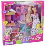  Igrača punčka Lucy z dojenčkom v vozičku in dodatki XXL | Shoptok.si