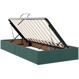 Krevet s od storage s uzglavljem Tamnozelena 90 x 200 cm Baršun | shoptok.hr