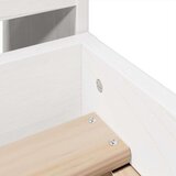 vidaXL Posteljni okvir brez vzmetnice bel 90x200 cm trdna borovina | Shoptok.si