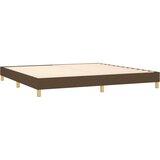  Box spring postelja z vzmetnico temno rjav 200x200 cm blago, (20726635) | Shoptok.si