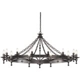 Elstead Lighting Elstead Warwick Viseči lestenec z 12 lučmi - grafitno črn, (22099711) | Shoptok.si