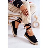 Kesi Tied Suede Espadrilles Black Ismanne Cene'.'