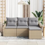  4-dijelni vrtni kauč set s jastučićima bež poli ratan | shoptok.hr