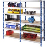 eurokraft basic univerzalen sestavljiv regal, stabilen, polica iz iverne plošče, vxšxg 1508 x 1050 x 400 mm, osnovni regal | Shoptok.si