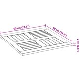 Stolna ploča 60x60x2 cm četvrtasta od masivnog drva bagrema | shoptok.hr