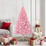 vidaXL Umjetna preddekorirana božićna jelka Roza 150 cm PVC | Shoptok.si