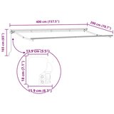  Okvir tende Podesiva Bijeli 4 x 2 m Čelik | shoptok.hr