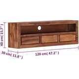 TV ormarić 120 x 30 x 40 cm od masivnog drva šišama | shoptok.hr