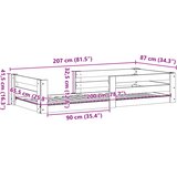  Okvir kreveta bez madraca bijeli 80x200 cm od borovine | shoptok.hr