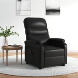  Fotelja na podizanje od umjetne kože crna | shoptok.hr