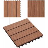  Pločice za decking 3D Dizajn 11 pcs Svijetlosmeđa 30 x 30 cm | shoptok.hr
