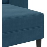  Dvosjed s ležaljkom L-oblika plava 125 cm baršun | shoptok.hr