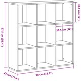  Ormar za knjige crni hrast 98x29x97,5 cm inženjerski drvo | shoptok.hr