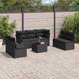 vidaXL 8-dijelni set vrtnih sofa od poliratana s jastucima crni | shoptok.hr