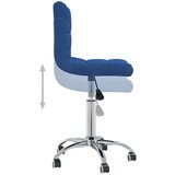 vidaXL Vrtljiv jedilni stol modro blago, (20940259) | Shoptok.si