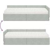  Kotni okvir postelje z matrico Drugo 2 pcs Svetlo siva Žamet, (5000123359) | Shoptok.si