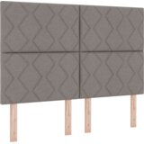  Krevet s uzdignutom podlogom i madracem - Taupe 140x190 cm Tkanina | shoptok.hr