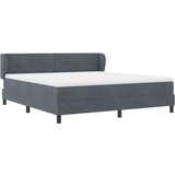 Box Spring krevet s madracem tamno sivi 180x200 cm baršun | shoptok.hr