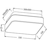  LED Plafonjera Kvadratna 24W 2450LM | Shoptok.si