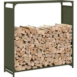  stojalo za drva olivno zelena 90x28x90 cm hladno valjano jeklo | Shoptok.si