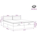  Podesivi krevet s madracem s uzglavljem 2 kom. Crna Tkanina - Crna 200 x 200 cm Dizajn linija | shoptok.hr