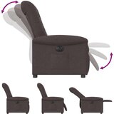  Električni naslanjač temno rjavo blago, (21824887) | Shoptok.si