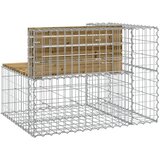  Vrtna klupa s gabionskim dizajnom 92 x 71 x 65,5 od borovine | shoptok.hr